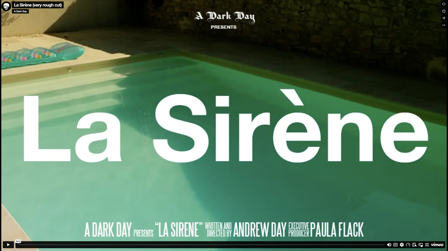La Sirène title frame