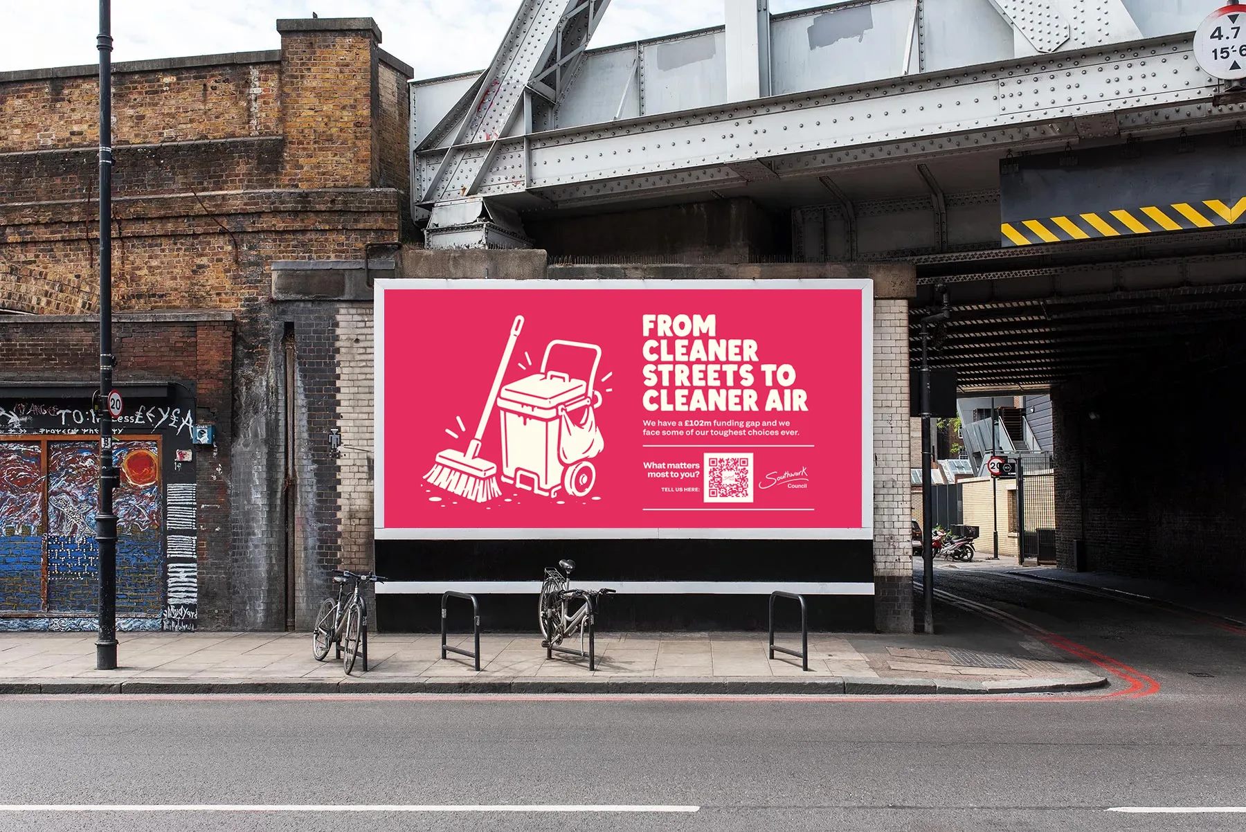 Southwark Council campaign on a roadside billboard
